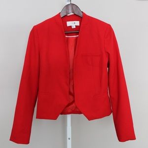 Open Front Red Blazer